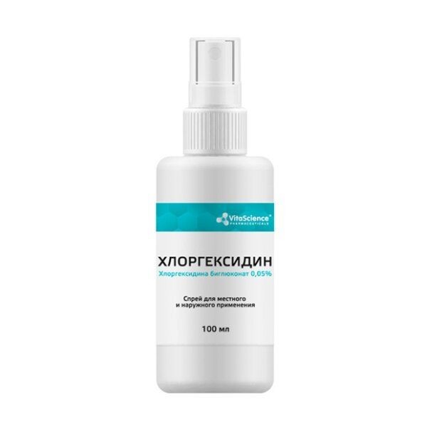 VITALIFE/VITASCIENCE ХЛОРГЕКСИДИН СПРЕЙ ДЛЯ МЕСТНОГО И НАРУЖНОГО ПРИМЕНЕНИЯ 0,05% 100 МЛ №1