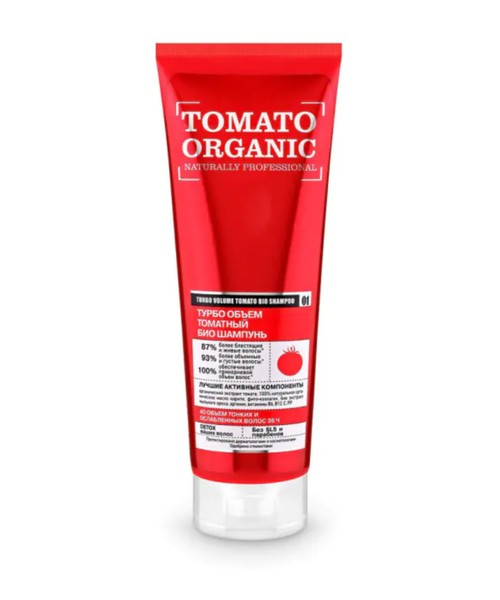 ORGANIC SHOP БИО ШАМПУНЬ Д/ВОЛОС ТУРБО ОБЪЕМ ТОМАТНЫЙ ШАМПУНЬ 250 МЛ №1