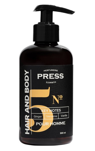 PRESS GURWITZ PERFUMERIE POUR HOMME ШАМПУНЬ-ГЕЛЬ Д/ВОЛОС/ТЕЛА №5 МУЖСКОЙ ИМБИРЬ/ВАНИЛЬ/ВЕРБЕНА ГЕЛЬ-ШАМПУНЬ  300 МЛ №1