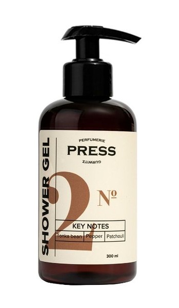 PRESS GURWITZ PERFUMERIE ГЕЛЬ Д/ДУША №2 БОБЫ ТОНКА/ЧЕРНЫЙ ПЕРЕЦ/ПАЧУЛИ ГЕЛЬ ДЛЯ ДУША  300 МЛ №1