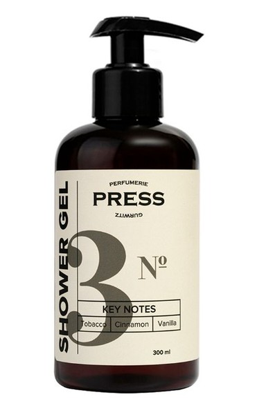PRESS GURWITZ PERFUMERIE ГЕЛЬ Д/ДУША №3 ТАБАК/ВАНИЛЬ/КОРИЦА ГЕЛЬ ДЛЯ ДУША  300 МЛ №1