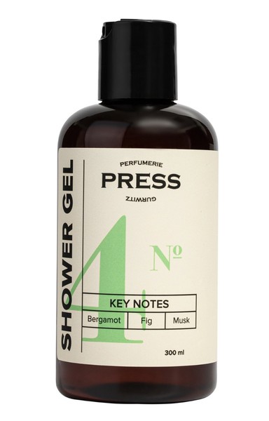 PRESS GURWITZ PERFUMERIE ГЕЛЬ Д/ДУША №4 БЕРГАМОТ/ИНЖИР/МУСКУС ГЕЛЬ ДЛЯ ДУША  300 МЛ №1