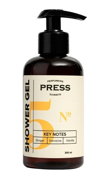 PRESS GURWITZ PERFUMERIE ГЕЛЬ Д/ДУША №5 ИМБИРЬ/ВАНИЛЬ/ВЕРБЕНА ГЕЛЬ ДЛЯ ДУША  300 МЛ №1