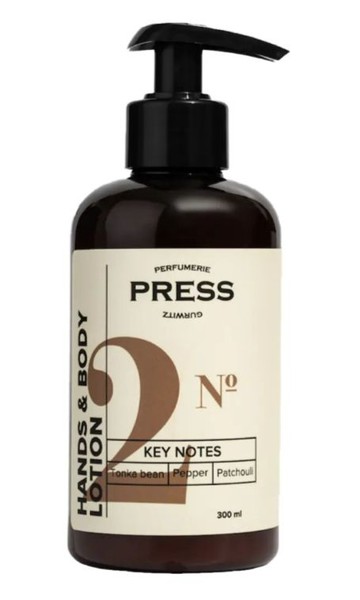 PRESS GURWITZ PERFUMERIE ЛОСЬОН Д/РУК/ТЕЛА №2 УВЛАЖНЯЮЩИЙ БОБЫ ТОНКА/ЧЕРНЫЙ ПЕРЕЦ/ПАЧУЛИ КОСМЕТИЧЕСКИЙ ЛОСЬОН  300 МЛ №1