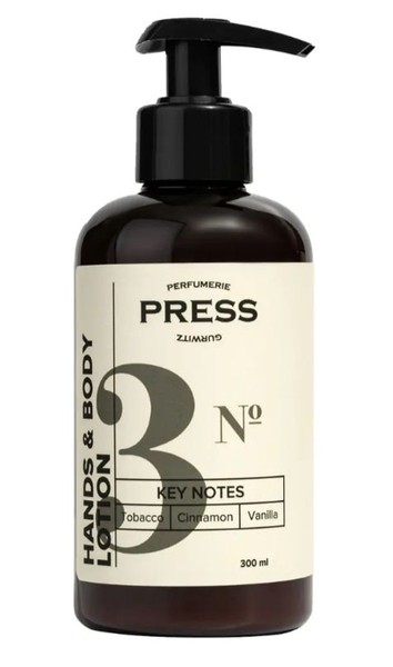 PRESS GURWITZ PERFUMERIE ЛОСЬОН Д/РУК/ТЕЛА №3 УВЛАЖНЯЮЩИЙ ТАБАК/ВАНИЛЬ/КОРИЦА КОСМЕТИЧЕСКИЙ ЛОСЬОН  300 МЛ №1
