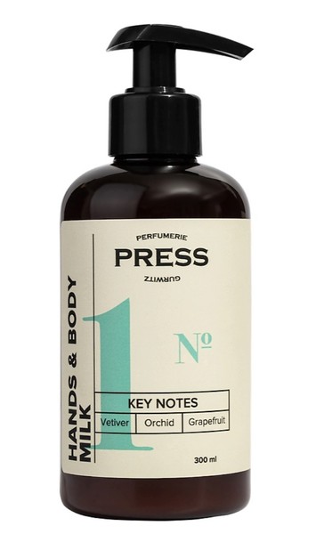 PRESS GURWITZ PERFUMERIE МОЛОЧКО Д/РУК/ТЕЛА №1 УВЛАЖНЯЮЩЕЕ КАРДАМОН/КОЖА/ЖАСМИН КОСМЕТИЧЕСКОЕ МОЛОЧКО  300 МЛ №1