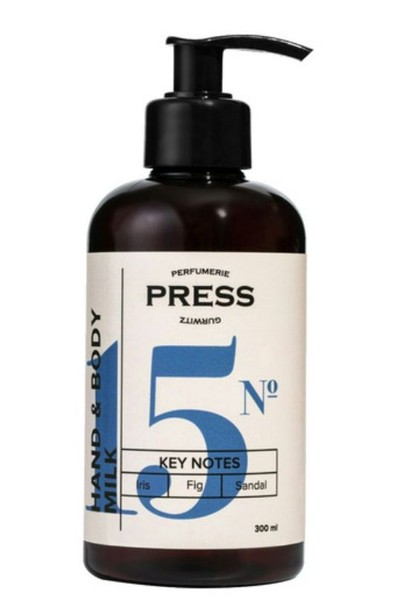 PRESS GURWITZ PERFUMERIE МОЛОЧКО Д/РУК/ТЕЛА №15 УВЛАЖНЯЮЩЕЕ ИРИС/ИНЖИР/САНДАЛ КОСМЕТИЧЕСКОЕ МОЛОЧКО  300 МЛ №1