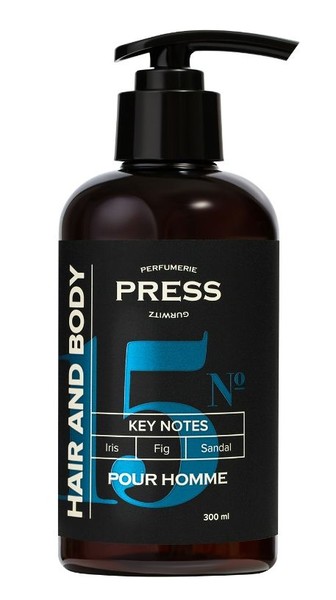 PRESS GURWITZ PERFUMERIE POUR HOMME ШАМПУНЬ-ГЕЛЬ Д/ВОЛОС/ТЕЛА №15 ИРИС/ИНЖИР/САНДАЛ ГЕЛЬ-ШАМПУНЬ  300 МЛ №1