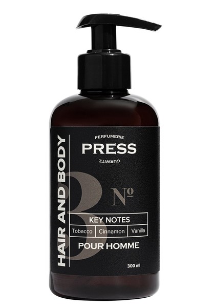 PRESS GURWITZ PERFUMERIE POUR HOMME ШАМПУНЬ-ГЕЛЬ Д/ВОЛОС/ТЕЛА №3 МУЖСКОЙ ТАБАК/ВАНИЛЬ/КОРИЦА ГЕЛЬ-ШАМПУНЬ  300 МЛ №1