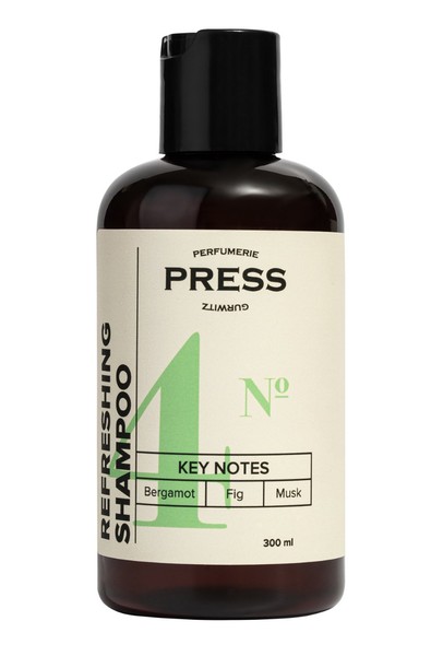 PRESS GURWITZ PERFUMERIE ШАМПУНЬ Д/ВОЛОС №4 ОСВЕЖАЮЩИЙ БЕРГАМОТ/ИНЖИР/МУСКУС ШАМПУНЬ ДЛЯ ВОЛОС  300 МЛ №1