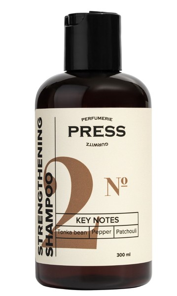 PRESS GURWITZ PERFUMERIE ШАМПУНЬ Д/ВОЛОС №2 Д/ВСЕХ ТИПОВ УКРЕПЛЯЮЩИЙ БОБЫ ТОНКА/ЧЕРНЫЙ ПЕРЕЦ/ПАЧУЛИ ШАМПУНЬ ДЛЯ ВОЛОС  300 МЛ №1