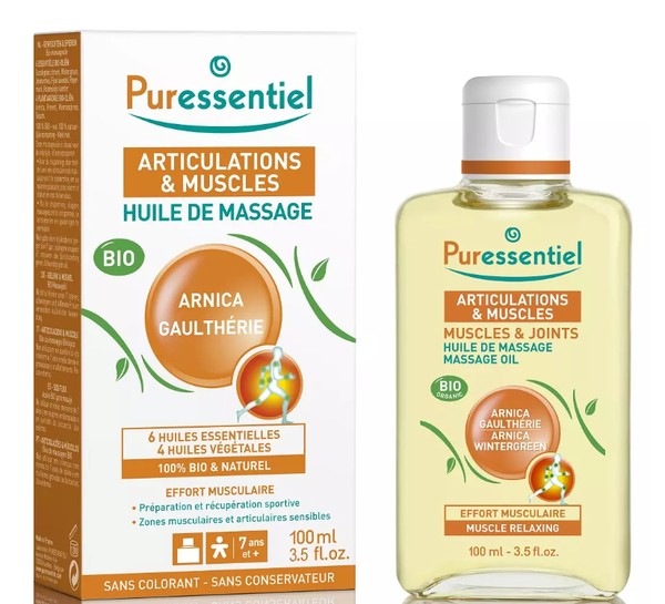 PURESSENTIEL МАСЛО МАССАЖНОЕ ОРГАНИЧЕСКОЕ РАССЛАБЛЯЮЩЕЕ АРНИКА/ГАУЛЬТЕРИЯ КОСМЕТИЧЕСКОЕ МАСЛО  100 МЛ №1