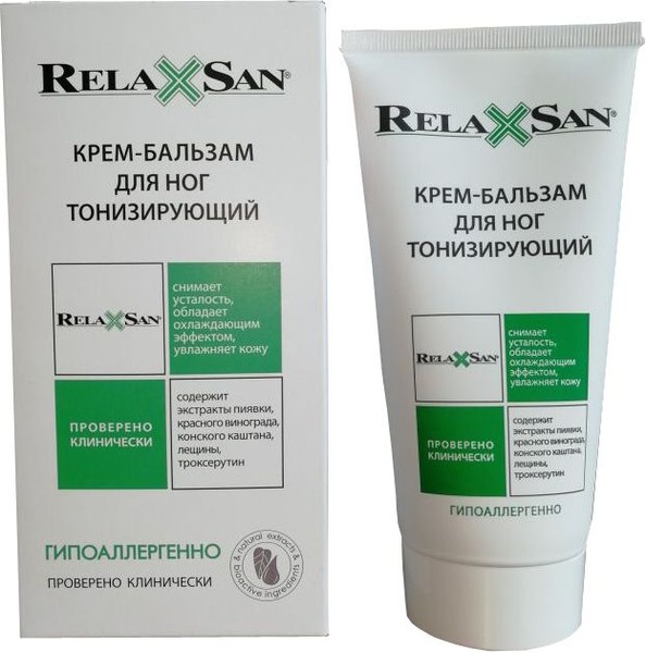 RELAXSAN КРЕМ-БАЛЬЗАМ ДЛЯ НОГ ТОНИЗИРУЮЩИЙ КРЕМ-БАЛЬЗАМ №1