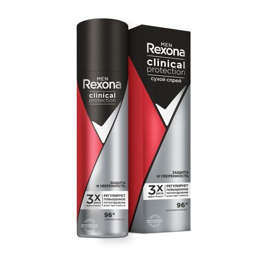 РЕКСОНА MEN CLINICAL PROTECTION АНТИПЕРСПИРАНТ МУЖСКОЙ ЗАЩИТА И СВЕЖЕСТЬ ДЕЗОДОРАНТ-СПРЕЙ 150 МЛ №1
