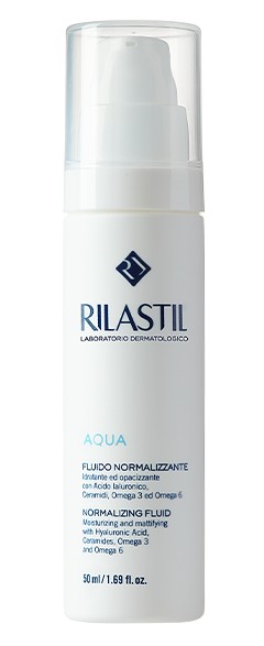 INSTITUTO GANASSINI RILASTIL AQUA ФЛЮИД Д/ЛИЦА НОРМАЛИЗУЮЩИЙ С УВЛАЖНЯЮЩИМ МАТИРУЮЩИМ ДЕЙСТВИЕМ КОСМЕТИЧЕСКИЙ ФЛЮИД  50 МЛ №1