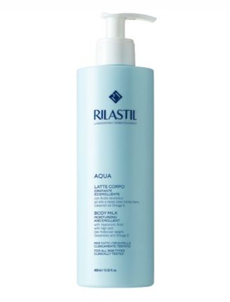 INSTITUTO GANASSINI RILASTIL AQUA МОЛОЧКО Д/ТЕЛА УВЛАЖНЯЮЩЕЕ СМЯГЧАЮЩЕЕ КОСМЕТИЧЕСКОЕ МОЛОЧКО  400 МЛ №1