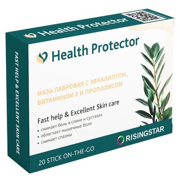 RISINGSTAR HEALTH PROTECTOR МАЗЬ ЛАВРОВАЯ С ЭВКАЛИПТОМ ВИТАМИНОМ Е И ПРОПОЛИСОМ МАЗЬ ДЛЯ НАРУЖНОГО ПРИМЕНЕНИЯ  2,5 Г №20