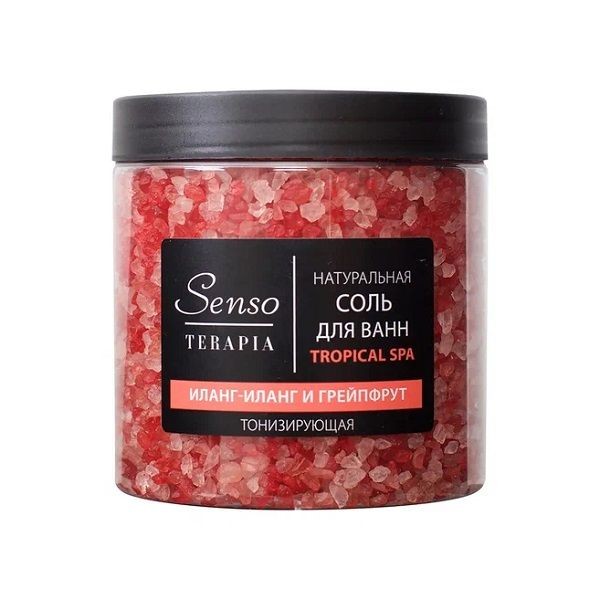 SENSO TERAPIA СОЛЬ Д/ВАНН ТОНИЗИРУЮЩАЯ TROPICAL SPA ИЛАНГ-ИЛАНГ/ГРЕЙПФРУТ СОЛЬ ДЛЯ ВАННЫ 560 Г №1