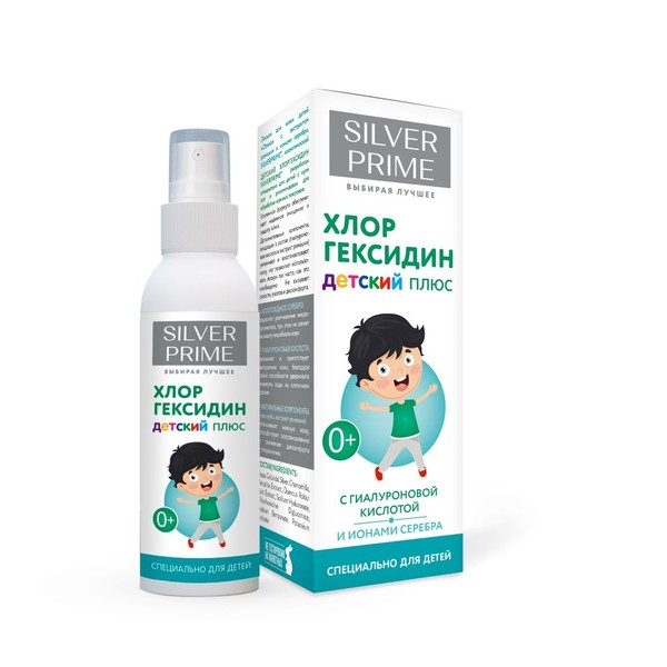 SILVERPRIME ХЛОРГЕКСИДИН ПЛЮС ЛОСЬОН Д/КОЖИ С ЭКСТР РОМАШКИ/ИОНАМИ СЕРЕБРА ДЕТСКИЙ СРЕДСТВО ДЕЗИНФИЦИРУЮЩЕЕ  100 МЛ №1