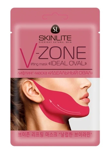 SKINLITE МАСКА-ЛИФТИНГ ИДЕАЛЬНЫЙ ОВАЛ V-ZONE SL-603 МАСКА ТКАНЕВАЯ 13 Г №1