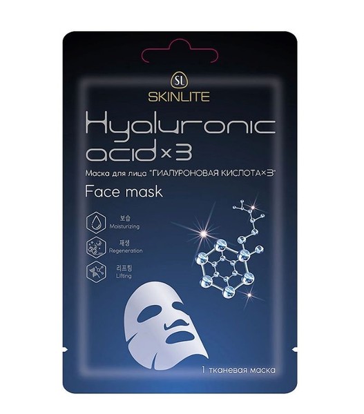 SKINLITE МАСКА Д/ГЛАЗ ГИАЛУРОНОВАЯ КИСЛОТА Х 3 SL-686 МАСКА ТКАНЕВАЯ 15 Г №1