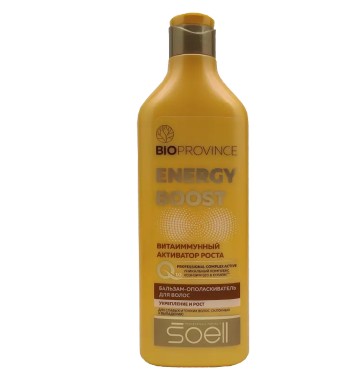 SOELL BIOPROVINCE БАЛЬЗАМ-ОПОЛАСКИВАТЕЛЬ Д/СЛАБЫХ/ТОНКИХ ВОЛОС ENERGY BOOST БАЛЬЗАМ ДЛЯ ВОЛОС 400 МЛ №1