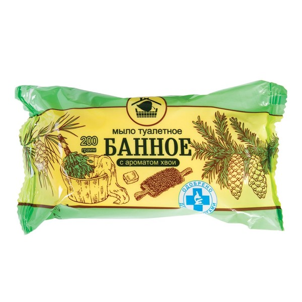 БАННОЕ С АРОМАТОМ ХВОИ КОСМЕТИЧЕСКОЕ МЫЛО  200 Г №1