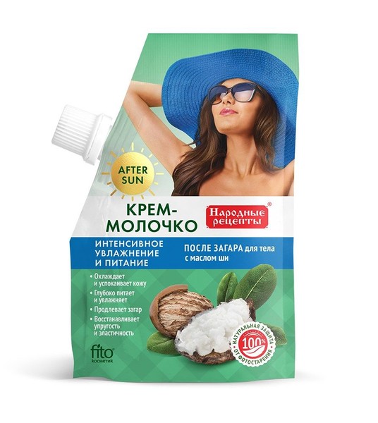 НАРОДНЫЕ РЕЦЕПТЫ КРЕМ-МОЛОЧКО Д/ТЕЛА ПОСЛЕ ЗАГАРА ИНТЕНСИВНОЕ УВЛАЖНЕНИЕ И ПИТАНИЕ КОСМЕТИЧЕСКИЙ КРЕМ 50 МЛ №1