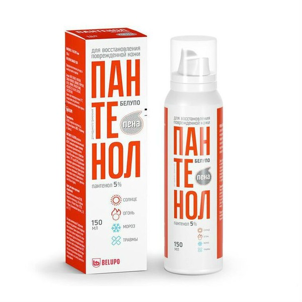 ПАНТЕНОЛ БЕЛУПО ПЕНА 5% КОСМЕТИЧЕСКАЯ ПЕНА 150 Г №1