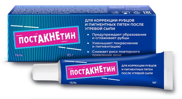 ПОСТАКНЕТИН ГЕЛЬ Д/КОРРЕКЦИИ РУБЦОВ И ПИГМЕНТ ПЯТЕН КОСМЕТИЧЕСКИЙ ГЕЛЬ 10 Г №1