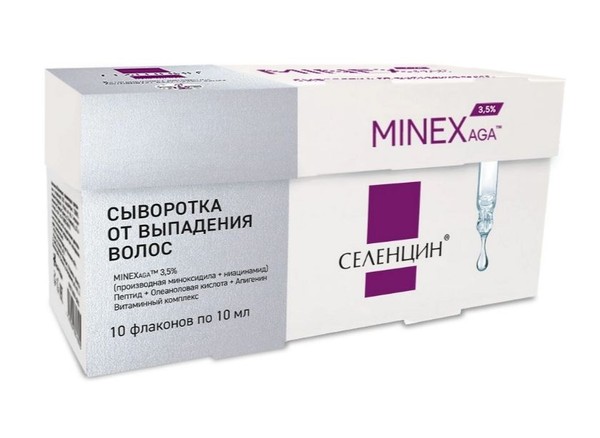 MINEXAGA СЕЛЕНЦИН СЫВОРОТКА П/ВЫПАДЕНИЯ ВОЛОС КОСМЕТИЧЕСКАЯ СЫВОРОТКА 10 МЛ №10