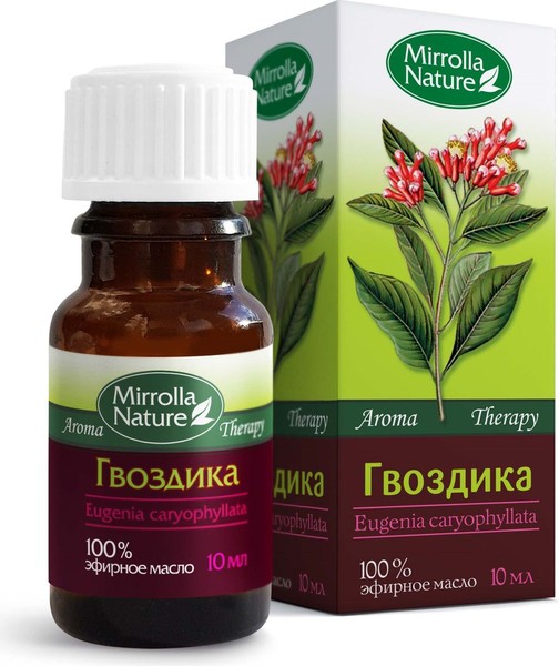 МАСЛО ЭФИРНОЕ МИРРОЛЛА ГВОЗДИКА ЭФИРНОЕ МАСЛО  10 МЛ №1