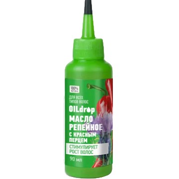 OILDROP МАСЛО Д/ВОЛОС РЕПЕЙНОЕ С КРАСНЫМ ПЕРЦЕМ КОСМЕТИЧЕСКОЕ МАСЛО  90 МЛ №1