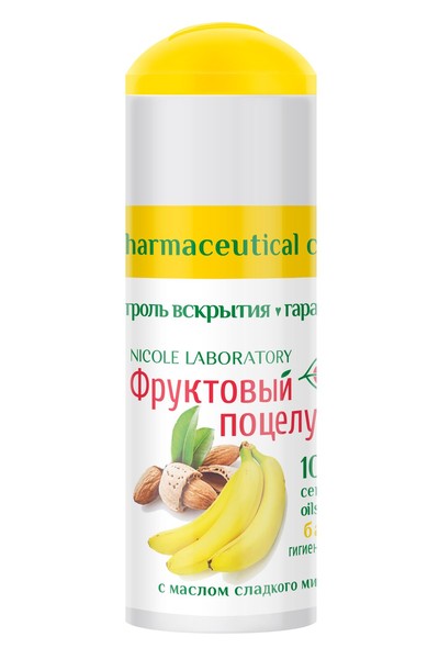 ФРУКТОВЫЙ ПОЦЕЛУЙ ПОМАДА ГУБНАЯ ГИГИЕНИЧЕСКАЯ БАНАН КОСМЕТИЧЕСКИЙ БАЛЬЗАМ 3,5 Г №1