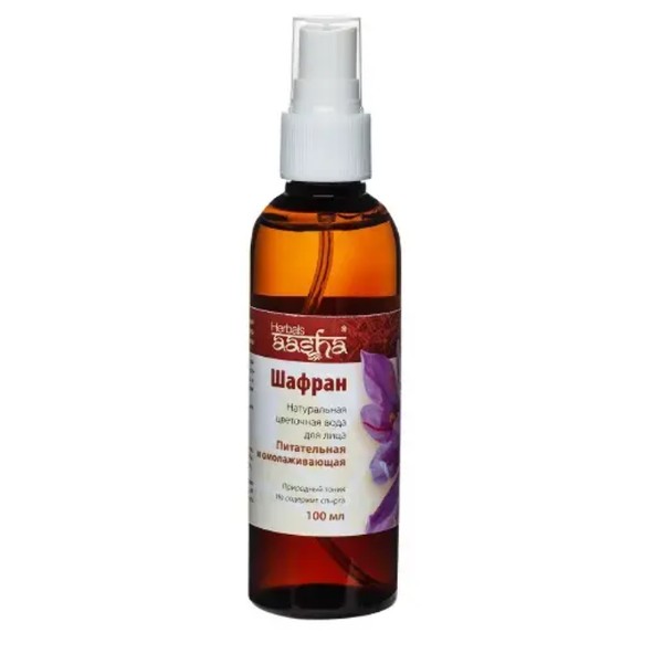 AASHA HERBALS ВОДА Д/ЛИЦА ЦВЕТОЧНАЯ ШАФРАН ВОДА-СПРЕЙ 100 МЛ №1