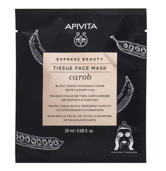 APIVITA EXPRESS BEAUTY МАСКА ДЛЯ ЛИЦА С КЭРОБОМ ОЧИЩЕНИЕ И ДЕТОКС МАСКА ДЛЯ ЛИЦА  20 МЛ №1