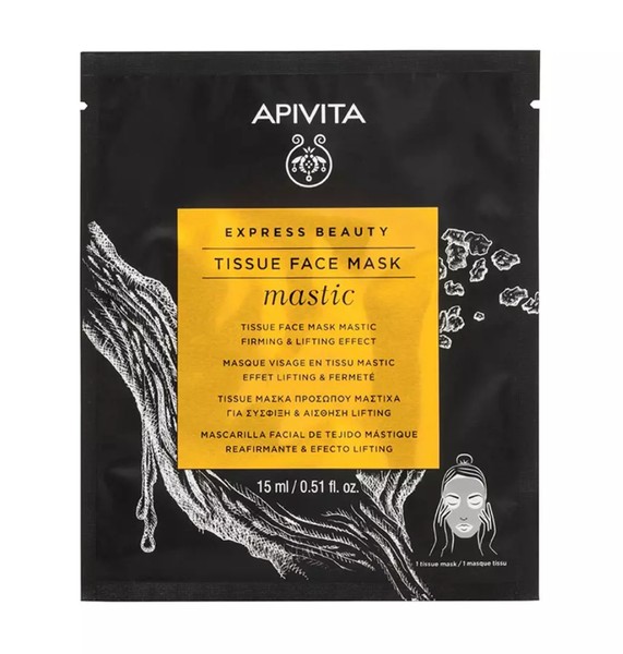 APIVITA EXPRESS BEAUTY МАСКА Д/ЛИЦА ТКАНЕВАЯ С МАСТИКОЙ УПРУГОСТЬ И ЛИФТИНГ МАСКА ДЛЯ ЛИЦА 15 МЛ №1