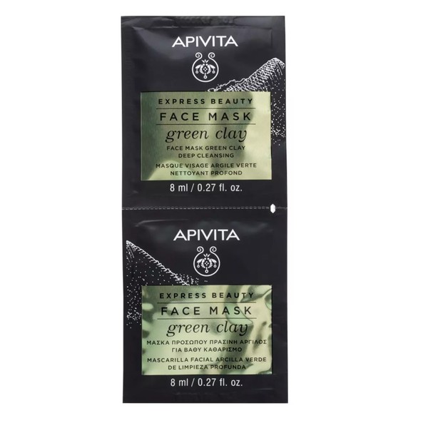 APIVITA EXPRESS BEAUTY МАСКА ДЛЯ ЛИЦА С ЗЕЛЕНОЙ ГЛИНОЙ ГЛУБОКО ОЧИЩАЮЩАЯ МАСКА ДЛЯ ЛИЦА 8 МЛ №2