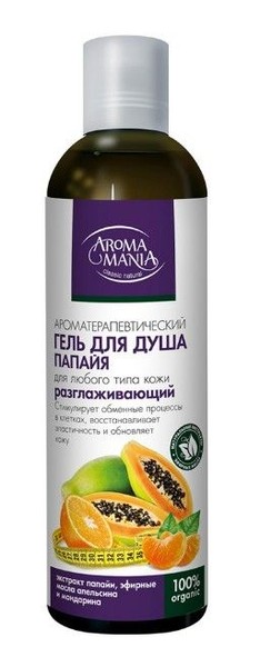 AROMA MANIA ГЕЛЬ Д/ДУША РАЗГЛАЖИВАЮЩИЙ ПАПАЙЯ ГЕЛЬ ДЛЯ ДУША 250 МЛ №1