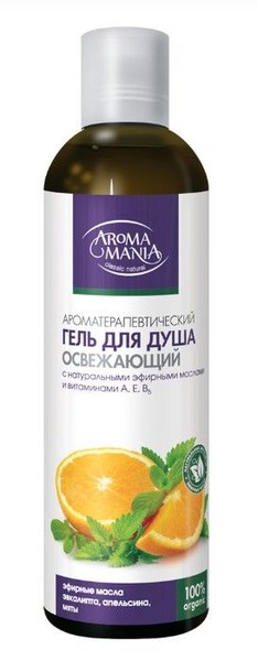 AROMA MANIA ГЕЛЬ Д/ДУША ОСВЕЖАЮЩИЙ ЭВКАЛИПТ/АПЕЛЬСИН/МЯТА ГЕЛЬ ДЛЯ ДУША 250 МЛ №1