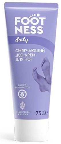 FOOTNESS ДЕО-КРЕМ Д/НОГ 3В1 СМЯГЧАЮЩИЙ КОСМЕТИЧЕСКИЙ КРЕМ 75 Г №1