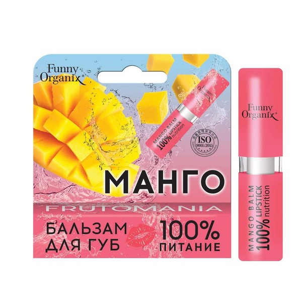 FUNNY ORGANIX TIGRESS БАЛЬЗАМ Д/ГУБ 100% NUTRITION БАЛЬЗАМ ДЛЯ ГУБ 3,5 Г №1