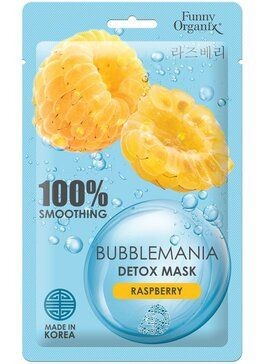 FUNNY ORGANIX BUBBLEMANIA МАСКА Д/ЛИЦА ТКАНЕВАЯ КИСЛОРОДНАЯ ДЕТОКС СЛАДКАЯ МАЛИНА МАСКА ДЛЯ ЛИЦА 25 Г №1