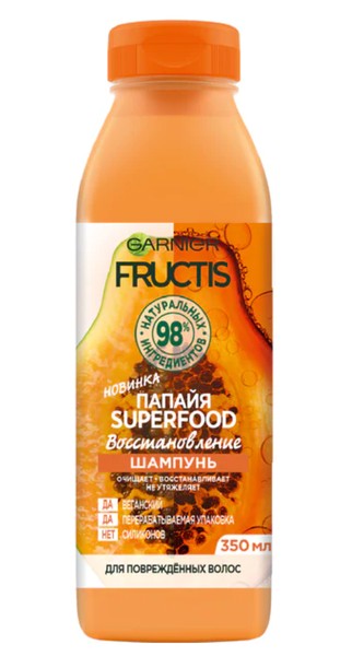 FRUCTIS ШАМПУНЬ SUPERFOOD ПАПАЙЯ ШАМПУНЬ 350 МЛ №1