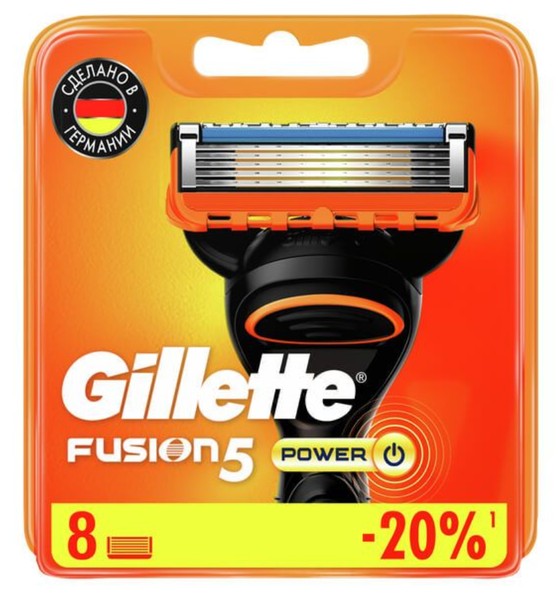 GILLETTE FUSION POWER СМЕННАЯ КАССЕТА Д/БРИТЬЯ КАССЕТЫ   №8
