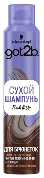 GOT2B СУХОЙ ШАМПУНЬ FRESH IT UP ДЛЯ БРЮНЕТОК ШАМПУНЬ 200 МЛ №1