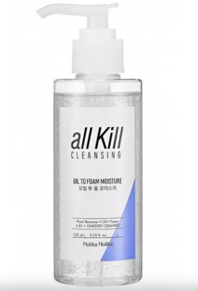 HOLIKA HOLIKA ALL KILL CLEANSING МАСЛО-ПЕНКА Д/ЛИЦА ГИДРОФИЛЬНОЕ ОЧИЩАЮЩЕЕ КОСМЕТИЧЕСКОЕ МАСЛО 155 МЛ №1