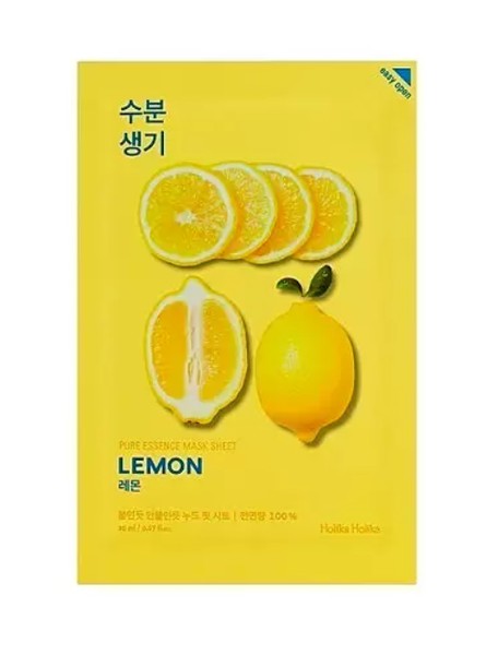 HOLIKA HOLIKA PURE ESSENCE MASK SHEET МАСКА Д/ЛИЦА ТКАНЕВАЯ ТОНИЗИРУЮЩАЯ ЛИМОН МАСКА ДЛЯ ЛИЦА 23 МЛ №1