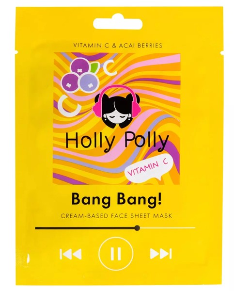 HOLLY POLLY MUSIC COLLECTION МАСКА Д/ЛИЦА ТКАНЕВАЯ ВИТАМИННАЯ BANG BANG! ВИТАМИН С/ЯГОДЫ АСАИ МАСКА ТКАНЕВАЯ 22 Г №1