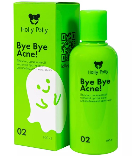 HOLLY POLLY BYE BYE ACNE! ЛОСЬОН Д/ПРОБЛЕМ КОЖИ ЛИЦА ПРОТИВ АКНЕ С САЛИЦИЛОВОЙ КИСЛОТОЙ 2% ЛОСЬОН ДЛЯ ЛИЦА 100 МЛ №1